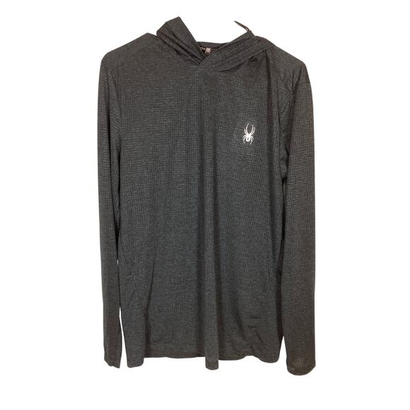 Spyder Performance Lightweight Hoodie Men’s Large – Dark Grey Athletic Pullover - Picture 1 of 5